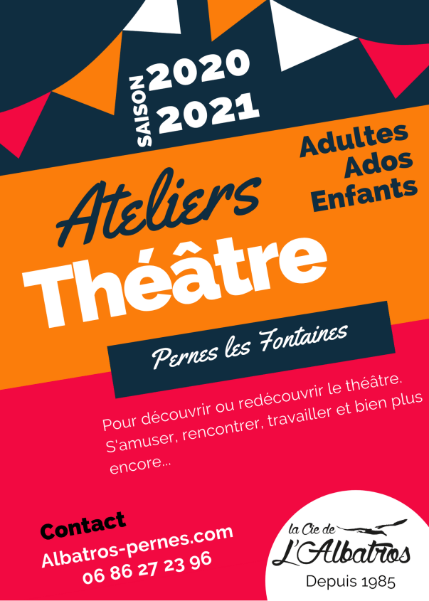 Flyer A5 ateliers théâtre 2020-2021